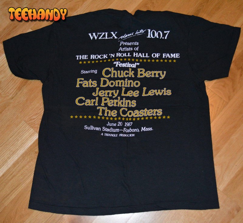 1987 CHUCK BERRY -Fats Domino -Jerry Lee Lewis -Carl Perkins T Shirt