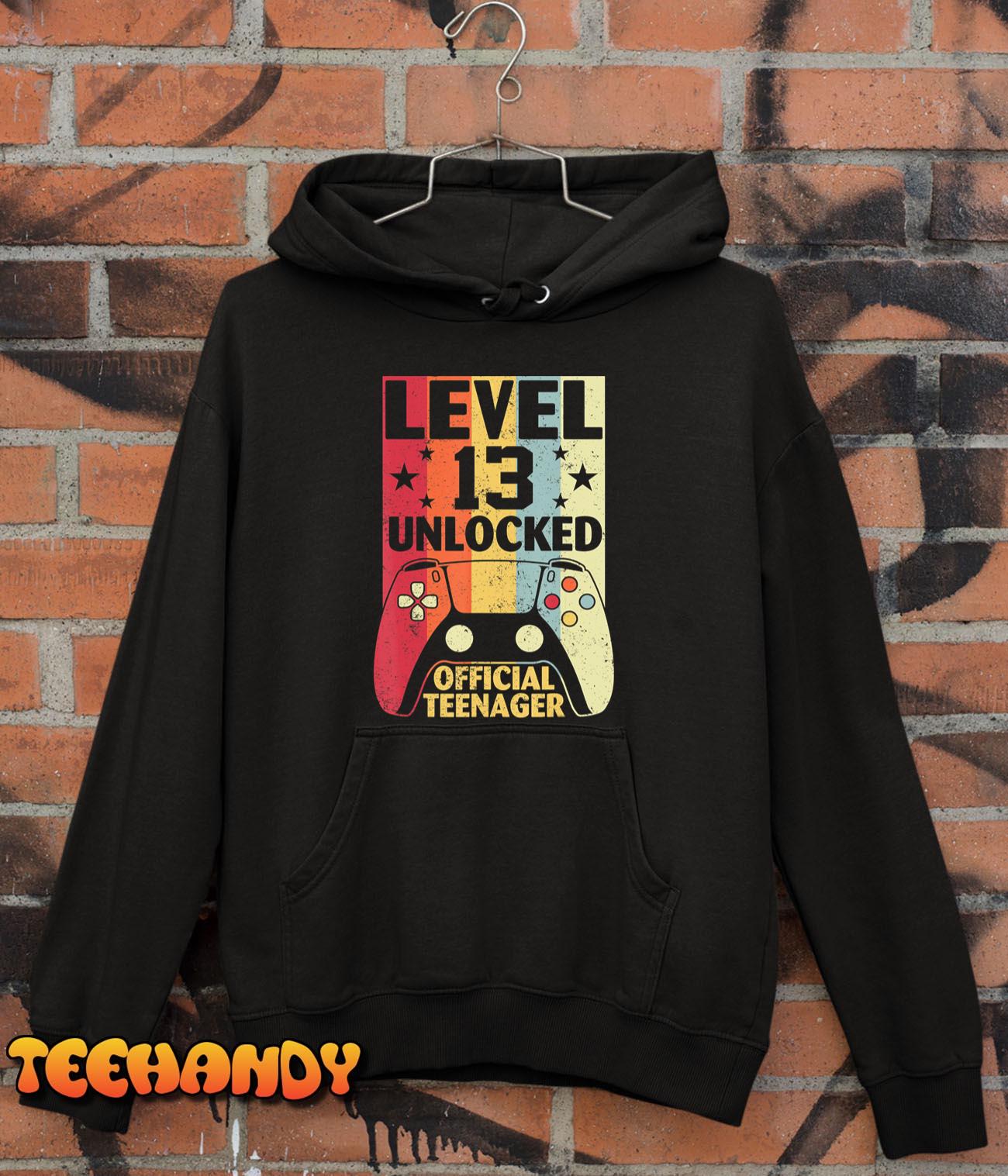13th Birthday Shirt. Level 13 Unlocked, Official Teenager T-Shirt