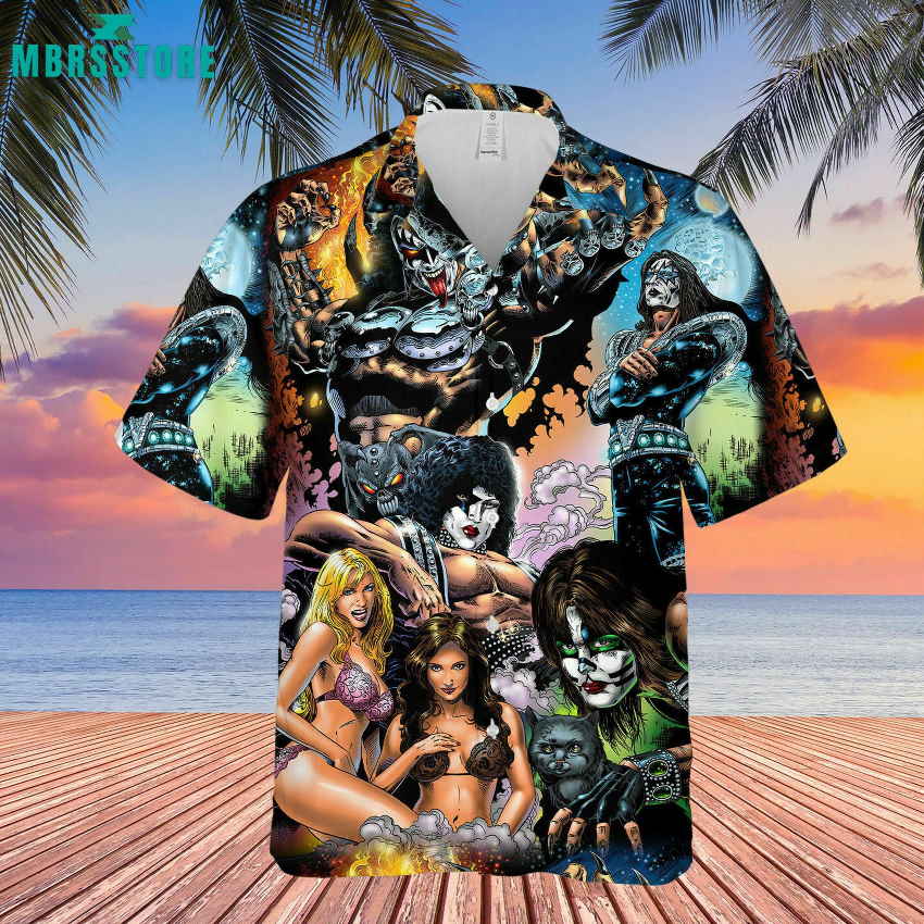 1973 Classic Kiss Summer Unisex Short Sleeve Hawaiian Shirt