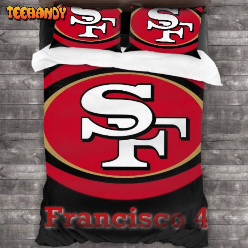 100 Washed Microfiber San Francisco 49ers Logo Bedding Set