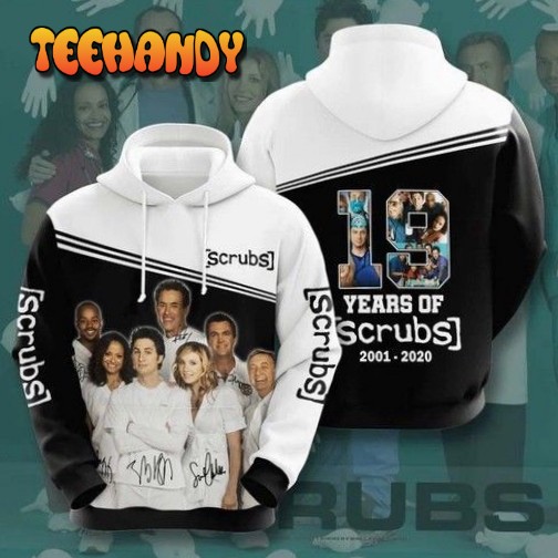 19 Years Of Scrubs 2001 2020 Zip 3D Hoodie All Over Print